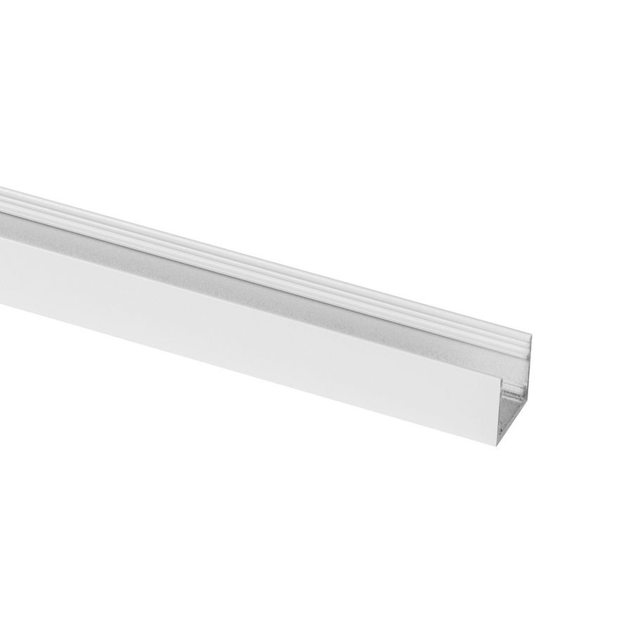 Aluminium profiel 2m wit RAL 9003 mat Opbouw 25mm 46291301