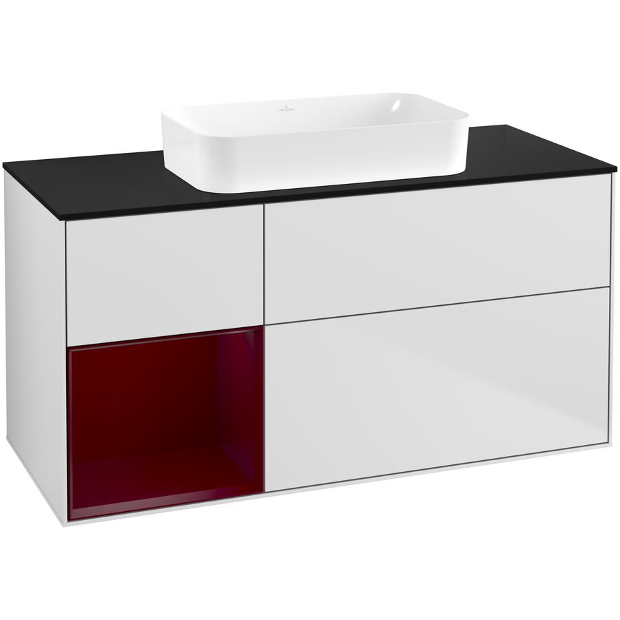 Wastafelonderkast Finion 1200x603x501mm White Matt Lacquer F702HBMT