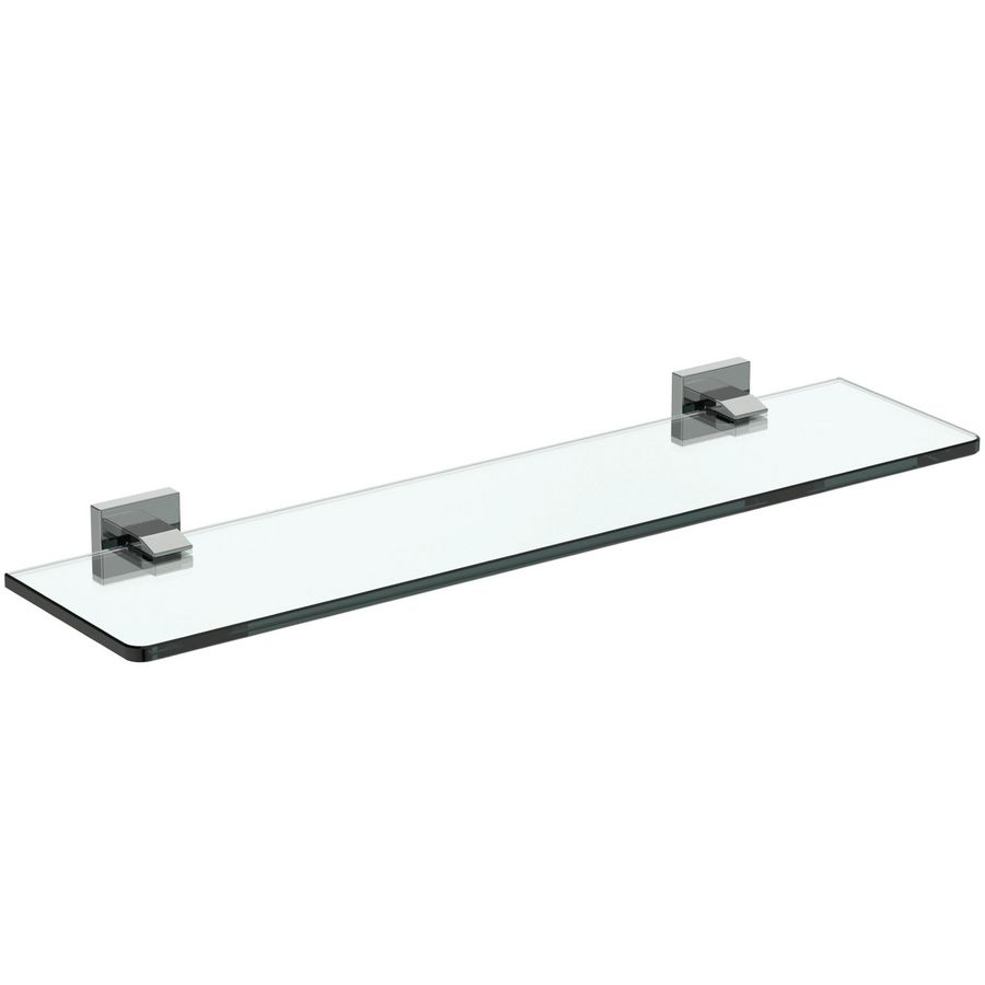 IOM square legplank in mat glas 520mm chroom