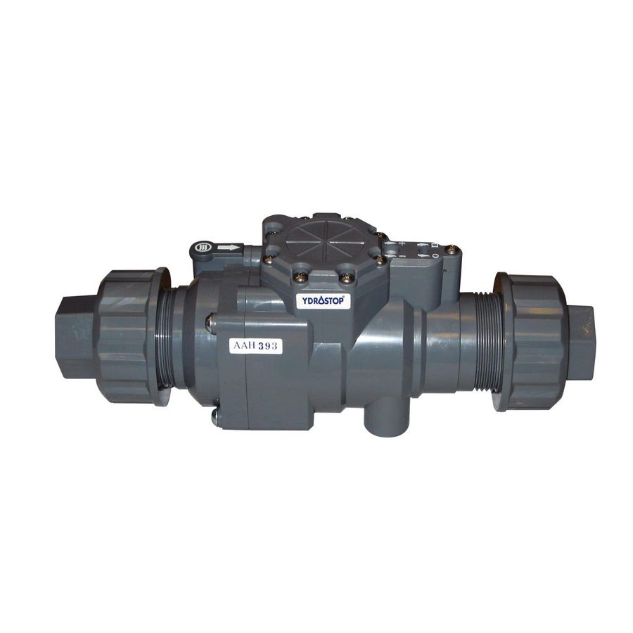 Leidingbreukbev. 1.1/2 2800L/u+kopp. 3/4 z.filter Ydrostop