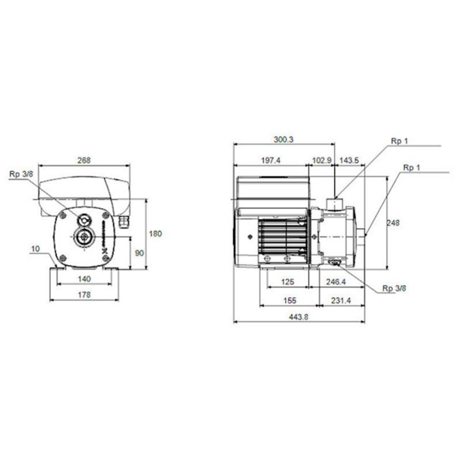 Centrifugaalpomp CME3-6 A-R-G-E-AQQE S-A-D-N 3x400V HR