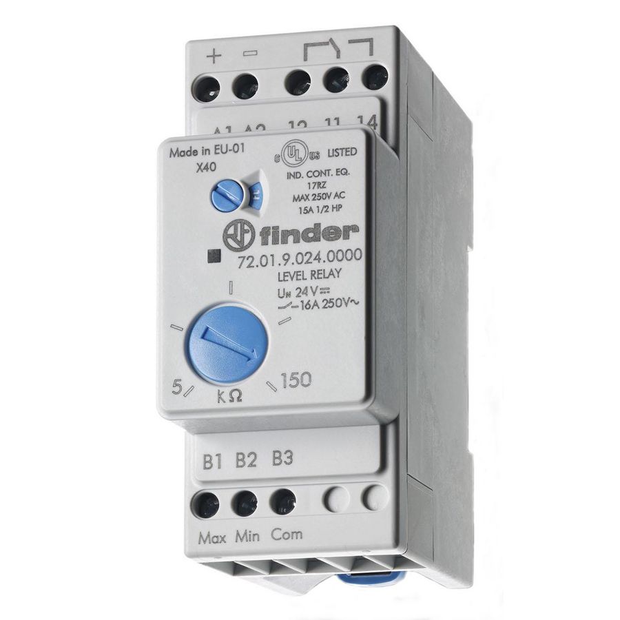 Niveaubewakingsrelais 1 wisselcontact 16A 240V AC serie 72