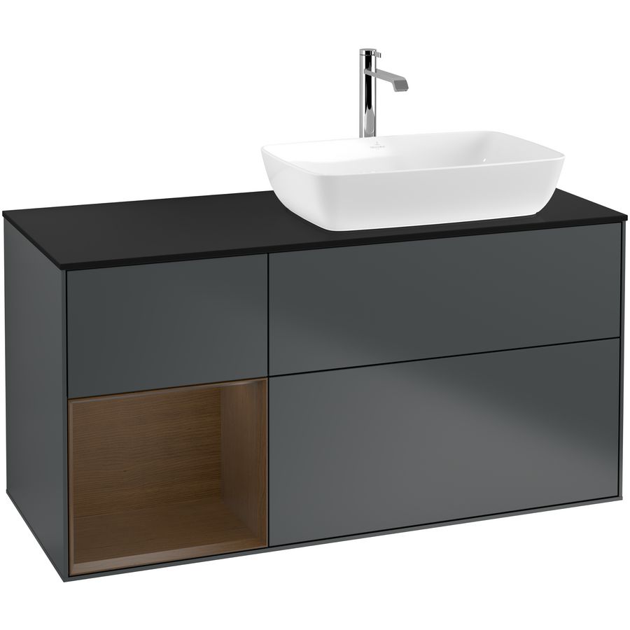 Wastafelonderkast Finion 1200x603x501mm Mid.Blue Matt Lacquer F802GNHG