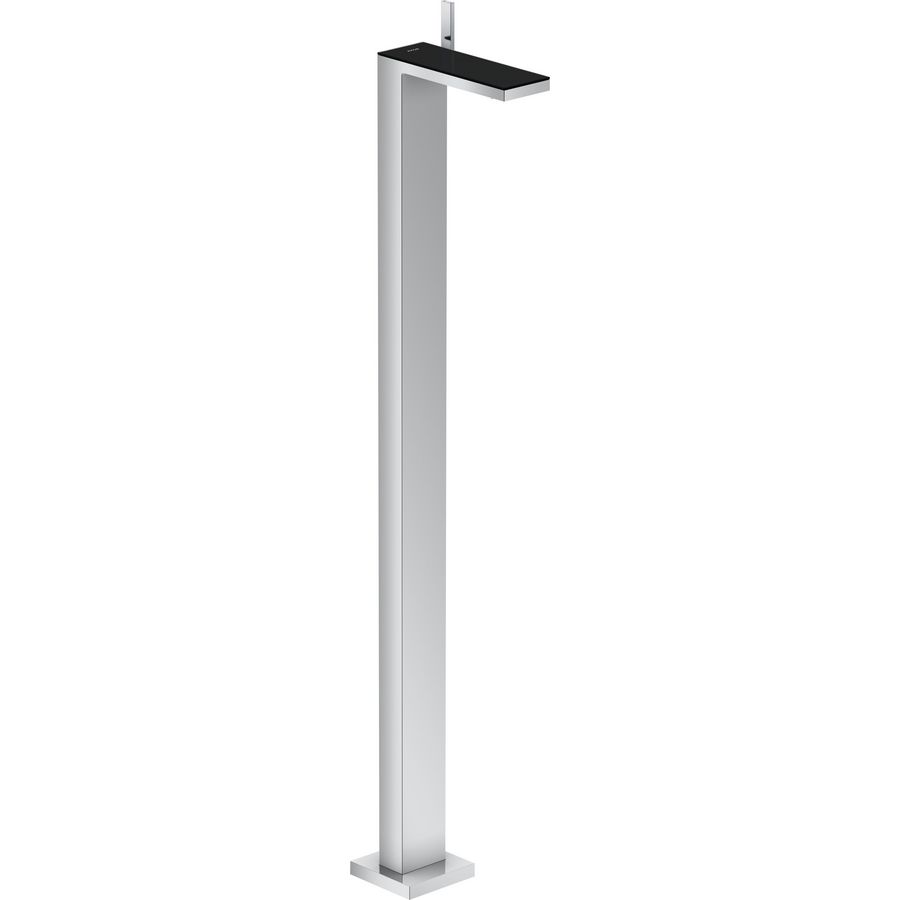 AXOR MyEdition 1-hendel wastafelmengkraan vloergemonteerd met afvoerplug chroom/zwart glas