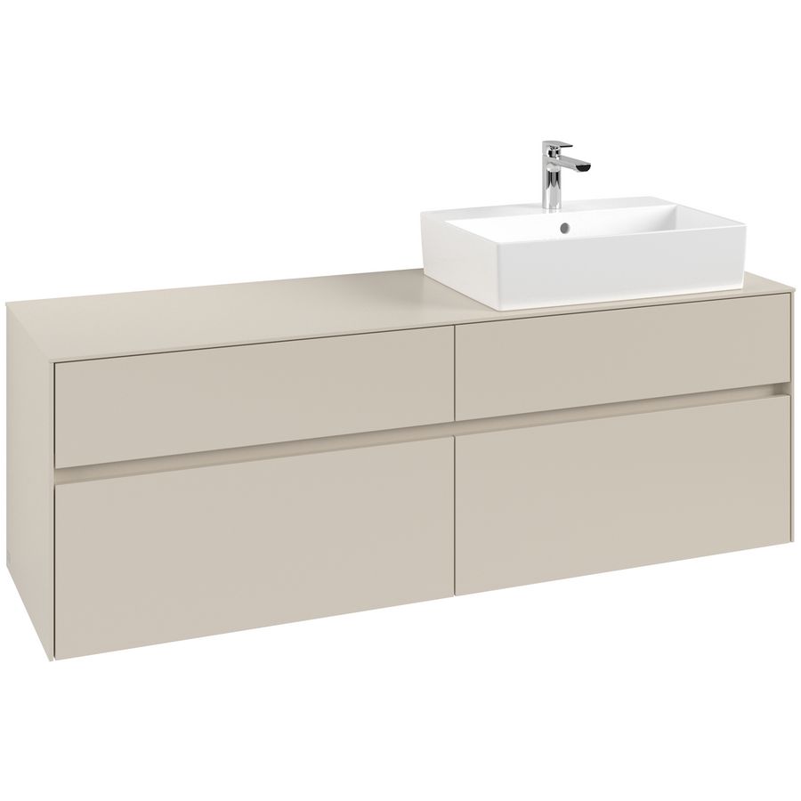Wastafelonderkast Collaro 1600x548x500mm Cashmere Grey C13600VN
