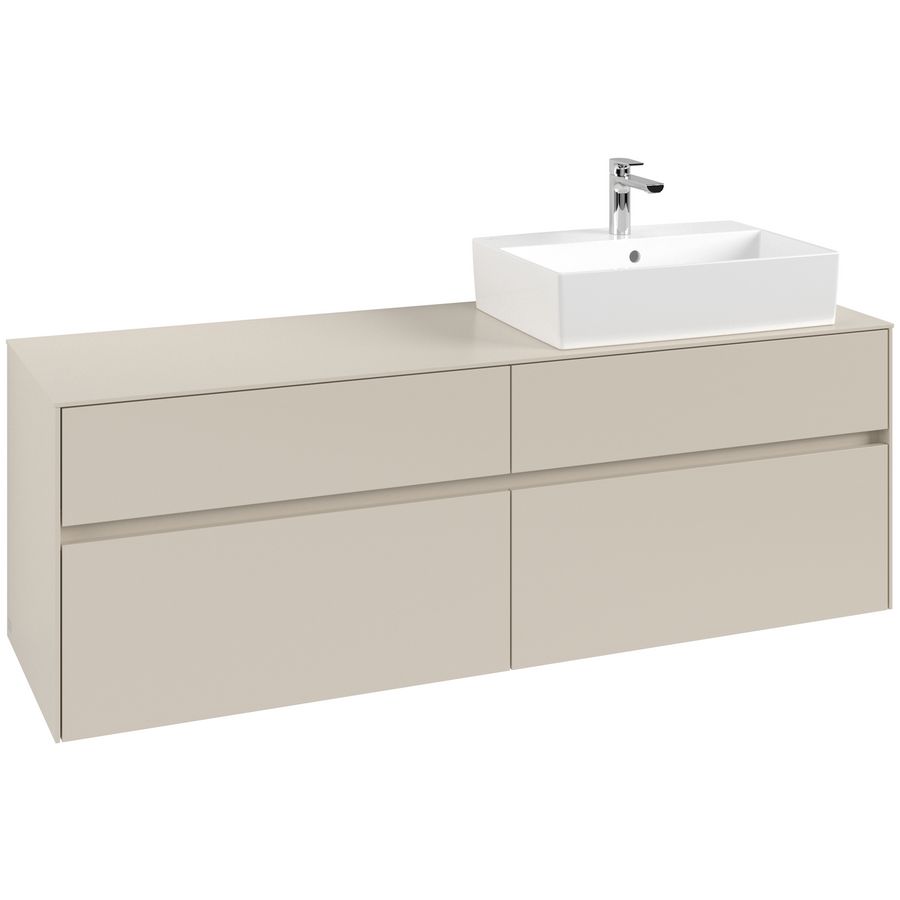 Wastafelonderkast Collaro 1600x548x500mm Cashmere Grey C136B0VN