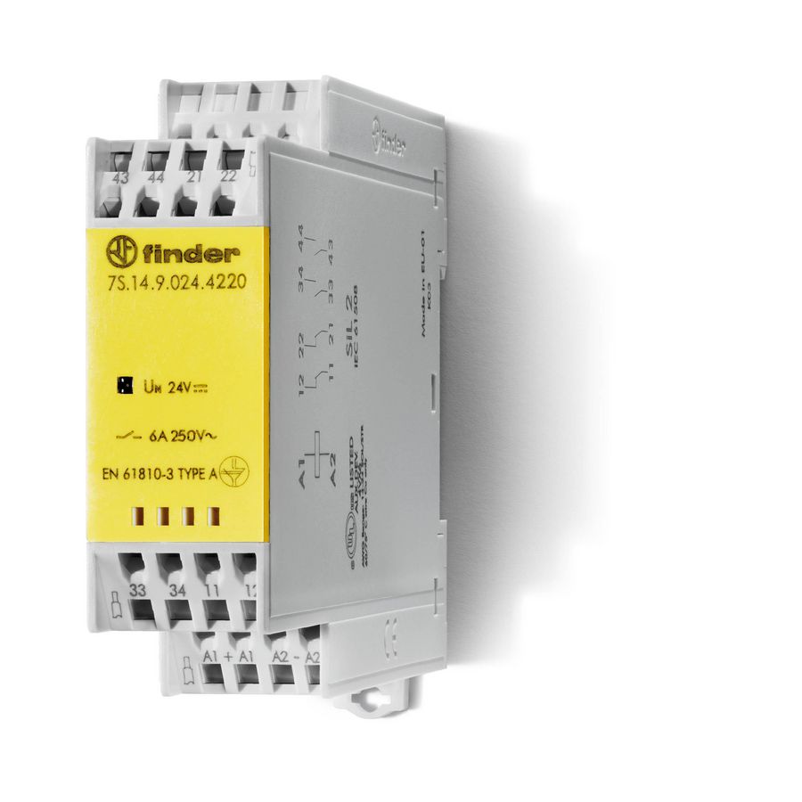 Relaismodule met gedwongen contacten 6A 120V AC 2M+2V