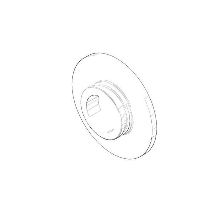 Afdekplaat 36x7mm Platina gebors.