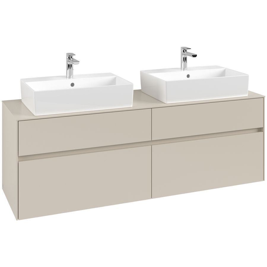 Wastafelonderkast Collaro 1600x548x500mm Cashmere Grey C137B0VN
