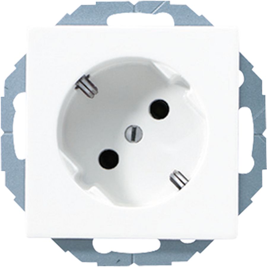 Wandcontactdoos A500 alpine wit besch.contact 45gr VVE=10