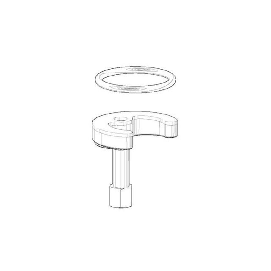 Bevestig. m Oring 34x4mm m afstandhul 52x1,5mm 0430110858790