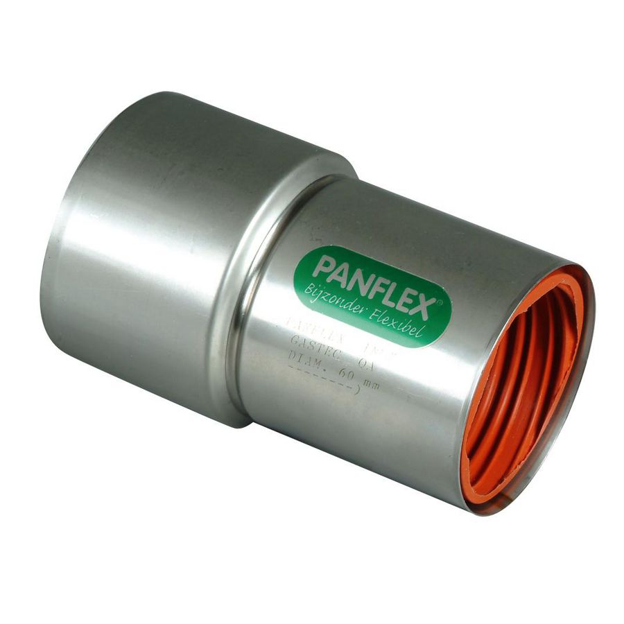 Verloop 60-80mm RVS met afdichtingsring