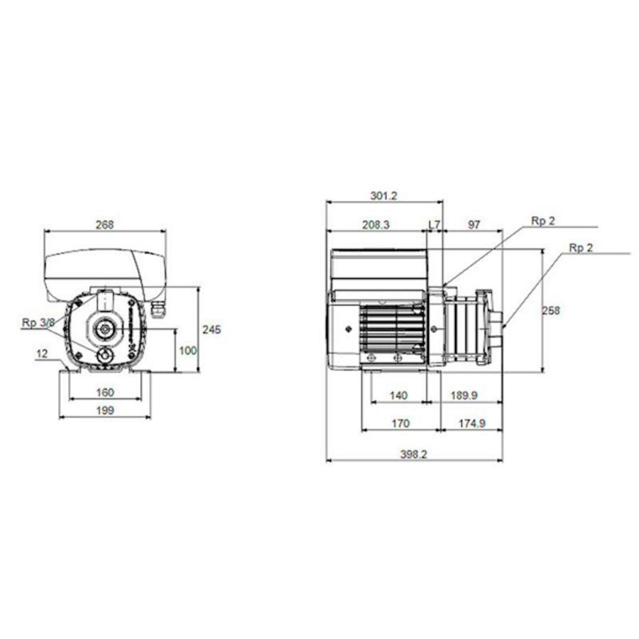 Centrifugaalpomp CME15-1 A-R-A-E-AQQE S-A-D-N 3x400V HR