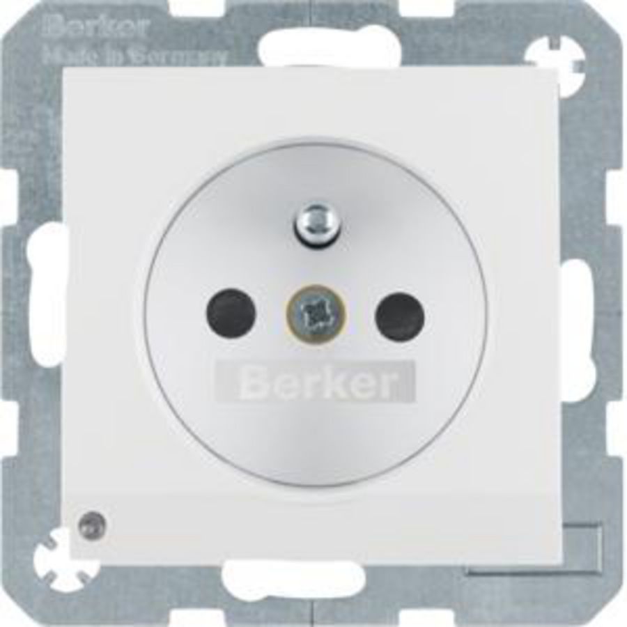 Wandcontactdoos penaarde led-orient. berker S.1/B.3/B.7 mat