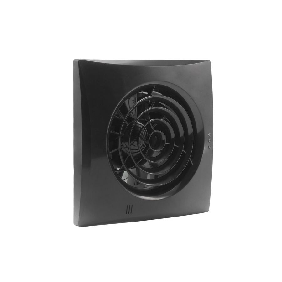 Badkamer-/ toiletventilator Silencio 100 TH zwart