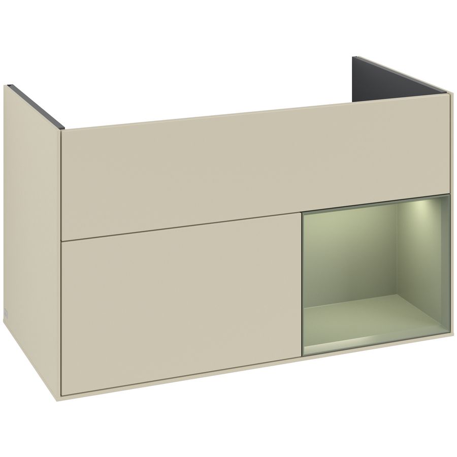 Wastafelonderkast Finion 996x591x498mm S.Grey Matt Lacquer F040GMHJ