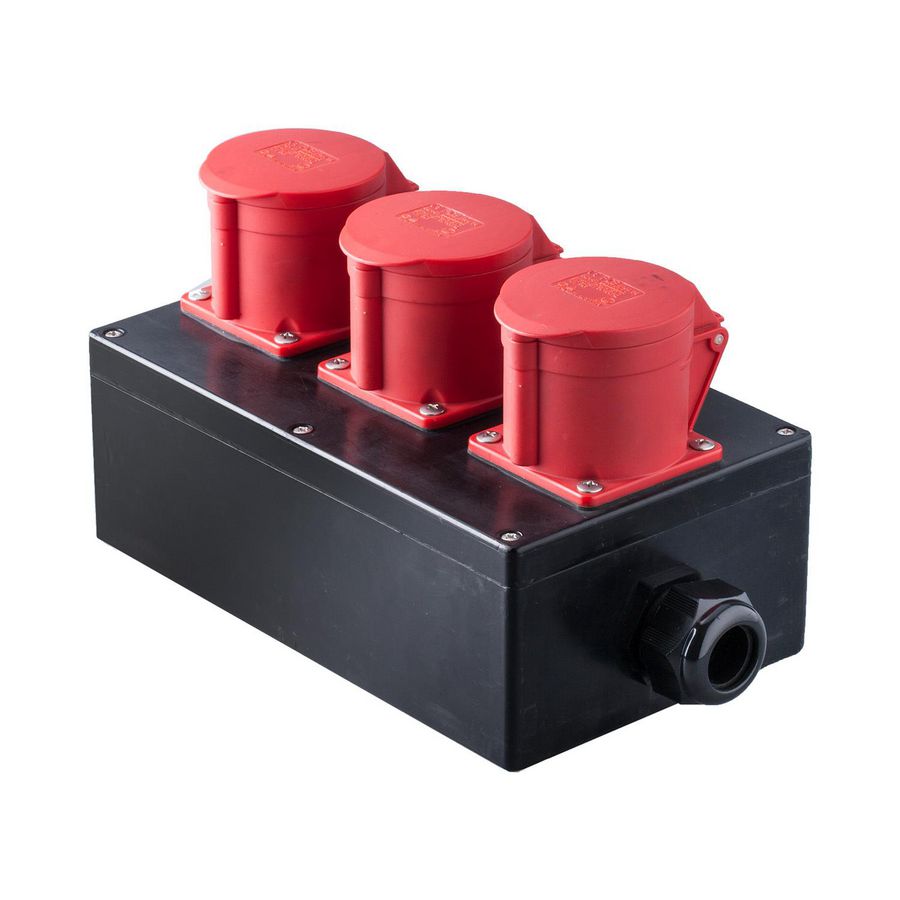 Type 10 volrubber verdeler 3x CEE 16/5/400