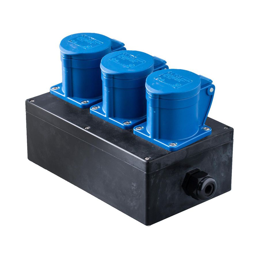 Type 10 volrubber verdeler 3x CEE 16/3/230