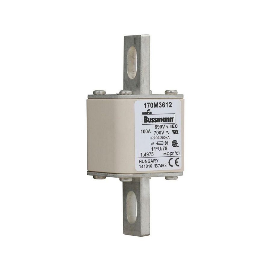 Zekering hoge snelheid 100A AC 690V compact 1 45x45x14 VVE=6