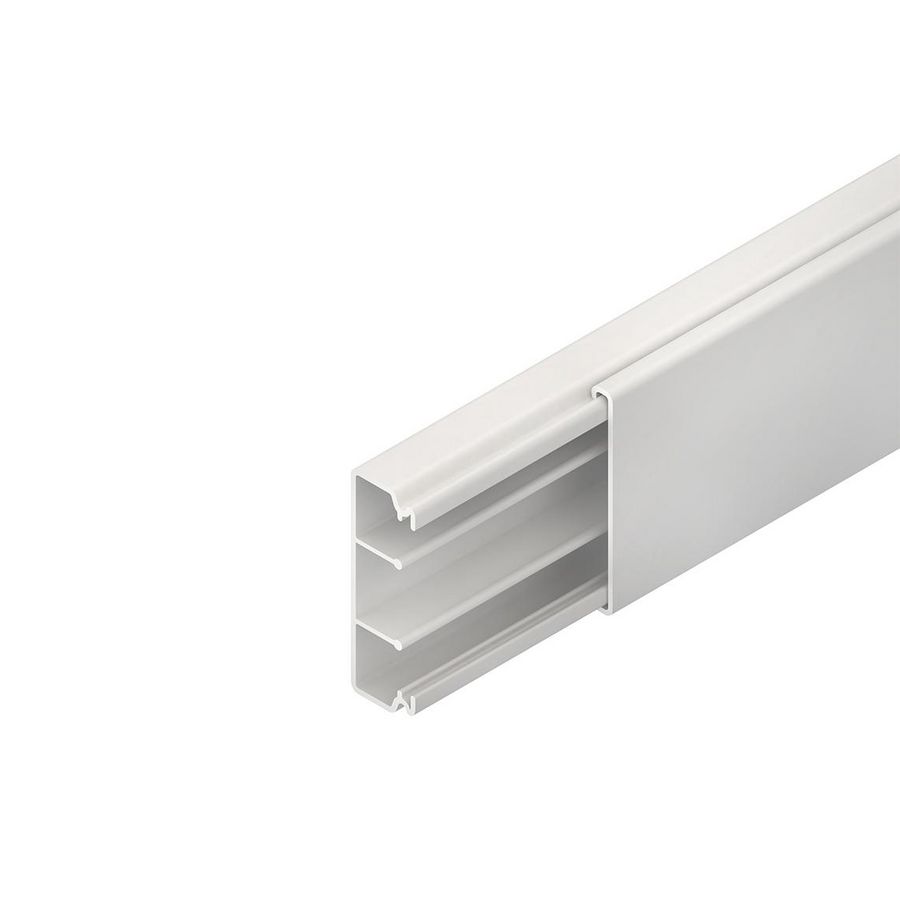 Lengte a 2m. kabelkanaal + deksel HKL2052.3 wit pvc RAL9010 VVE=24
