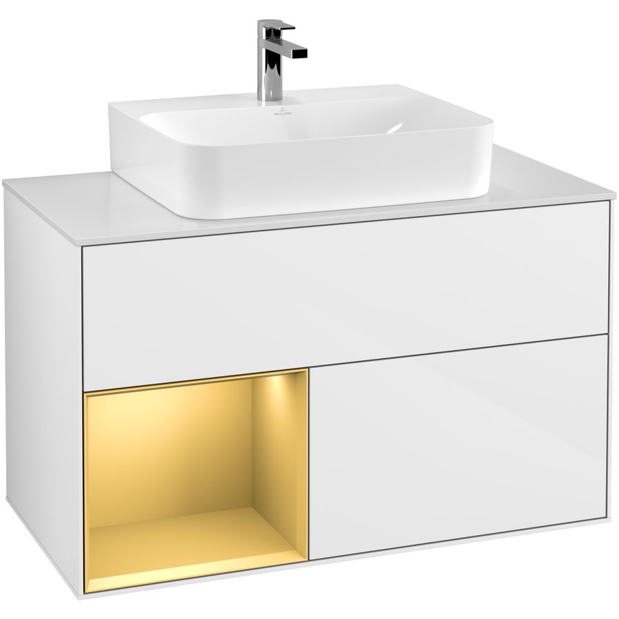 Wastafelonderkast Finion 1000x603x501mm G.White.L G111HFGF