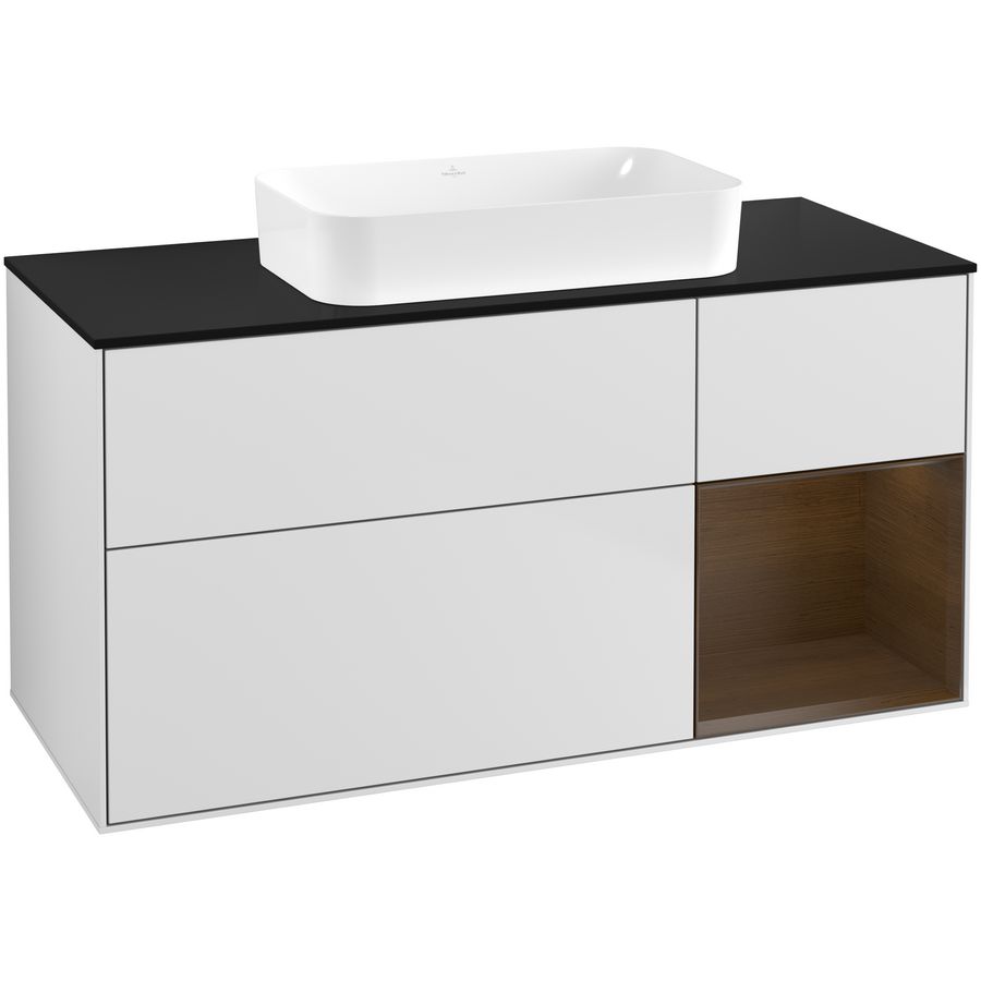 Wastafelonderkast Finion 1200x603x501mm White Matt Lacquer F712GNMT