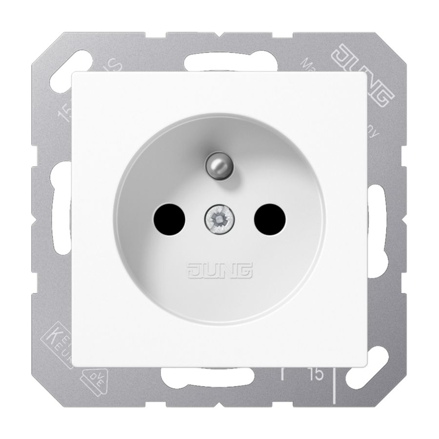 Wandcontactdoos a.wit m.penaarde&ki.beveil. A(S)500