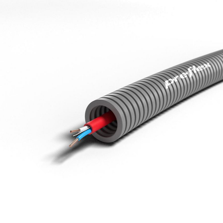 Rol a 100m. voorbedrade flexibele elektrobuis GY16 C SVV 2x0,8(R) R