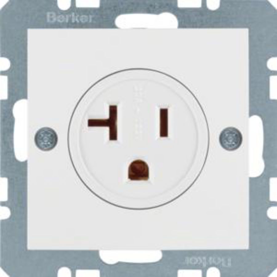 Wandcontactdoos randaarde USA/CANADA NEMA 5-20 R mat gela
