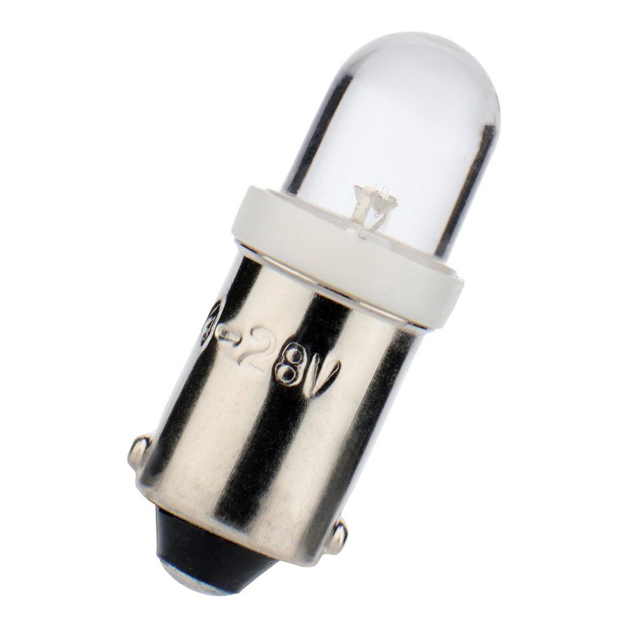 Signaleringslamp Ba9s T9X26 S.LED 235V AC wit