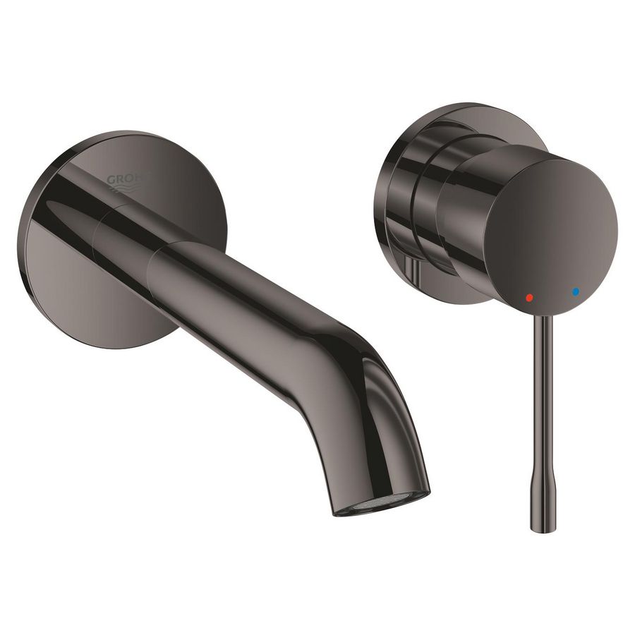 Afbouwdeel 2-gats wandmengkraan 1-hendel essence M-size 183mm Hard graphite (prof) excl. inbouwdeel