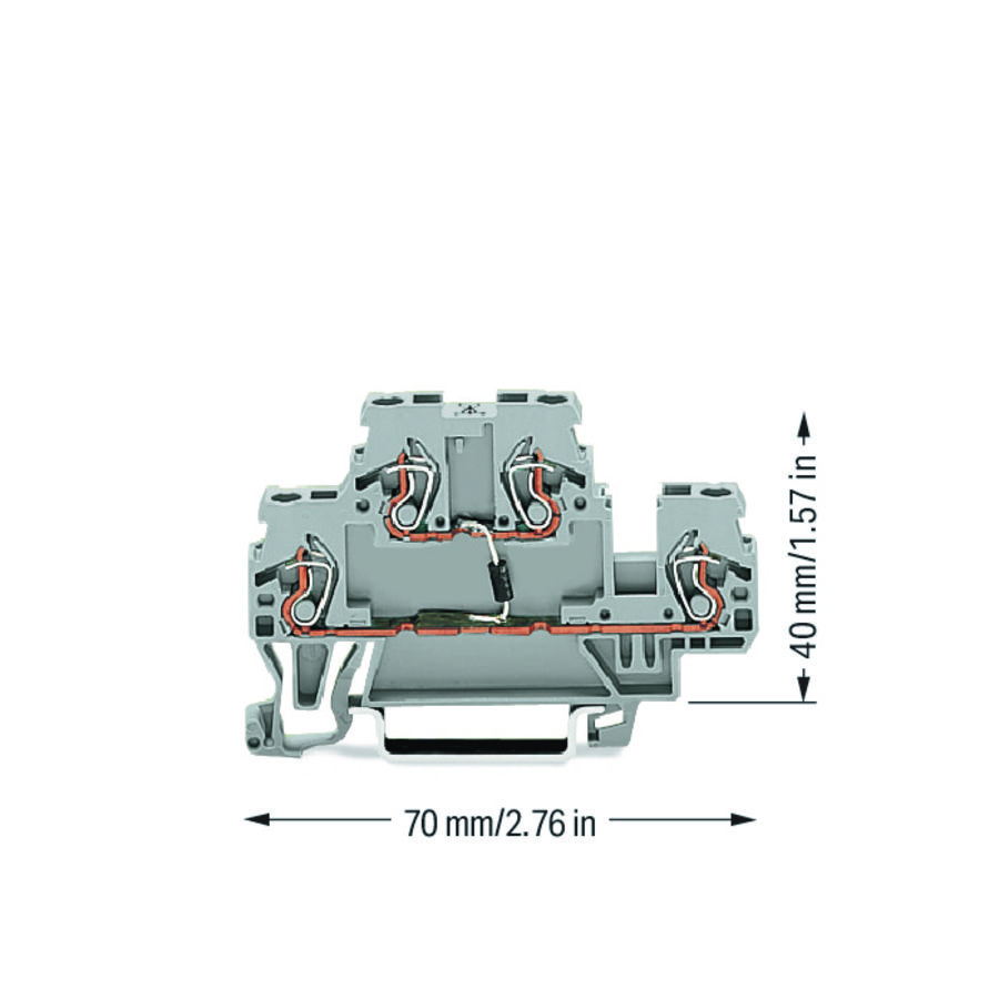 Moduleklem 2-etage diode 1N4007 grijs VVE=50