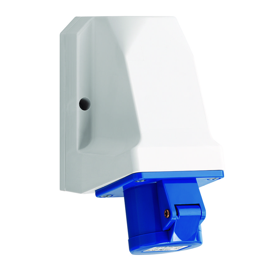 Wandcontactdoos CEE IP44 16A 3P 230V 6h blauw VVE=5