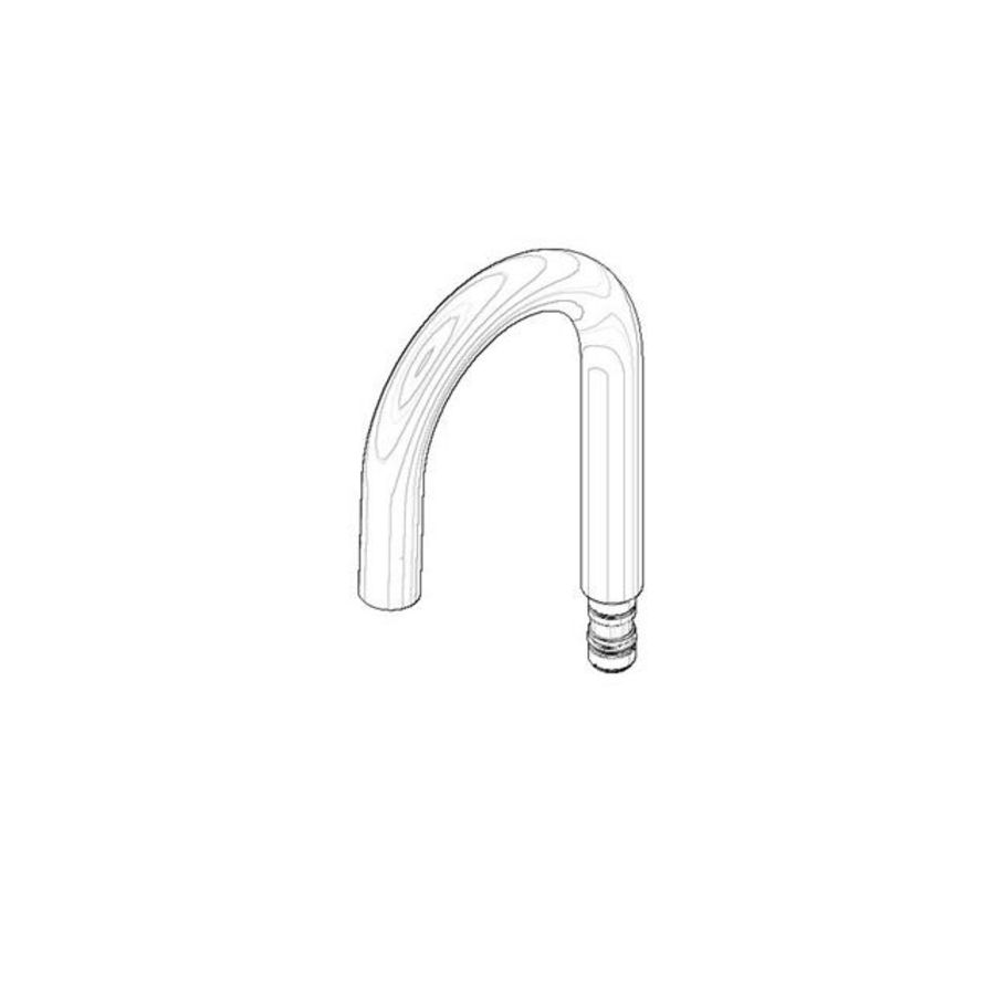 Uitloop 100mm, 4,54l/min. Mat Zwart