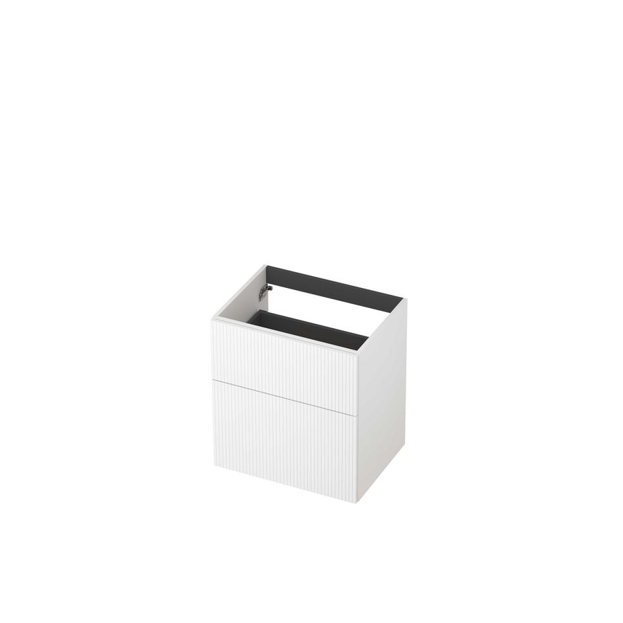 Onderkast 2L a-sym gelakt gefreesd front 60cm mat wit