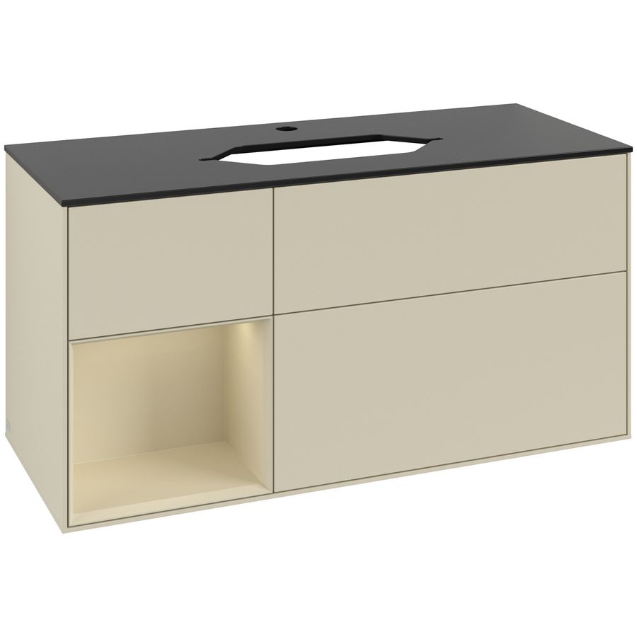 Wastafelonderkast Finion 1200x603x501mm S.Grey Matt Lacquer F292HJHJ