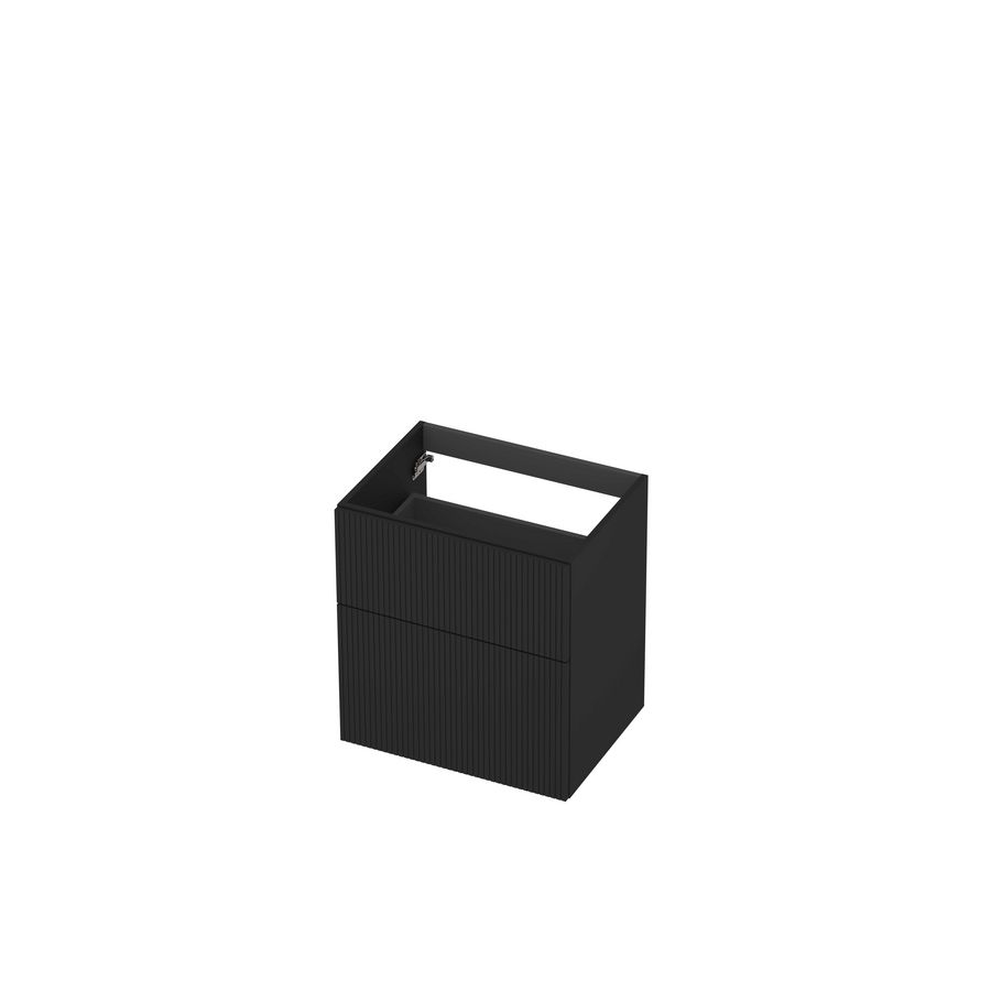 Onderkast 2L a-sym gelakt gefreesd front 60cm mat zwart