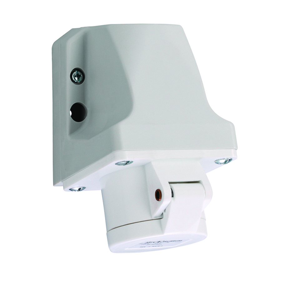 Wandcontactdoos CEE IP44 16A 2P 42 V 12h wit VVE=10