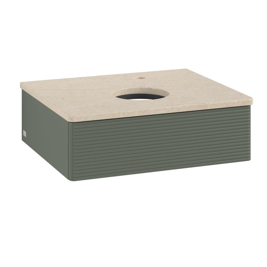 Wastafelonderkast Antao 600x190x500mm L.Green Matt Lacquer L07153HL