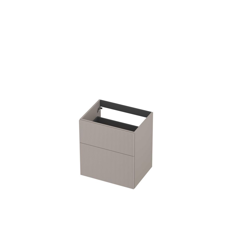 Onderkast 2L a-sym gelakt gefreesd front 60cm kasjmier grijs