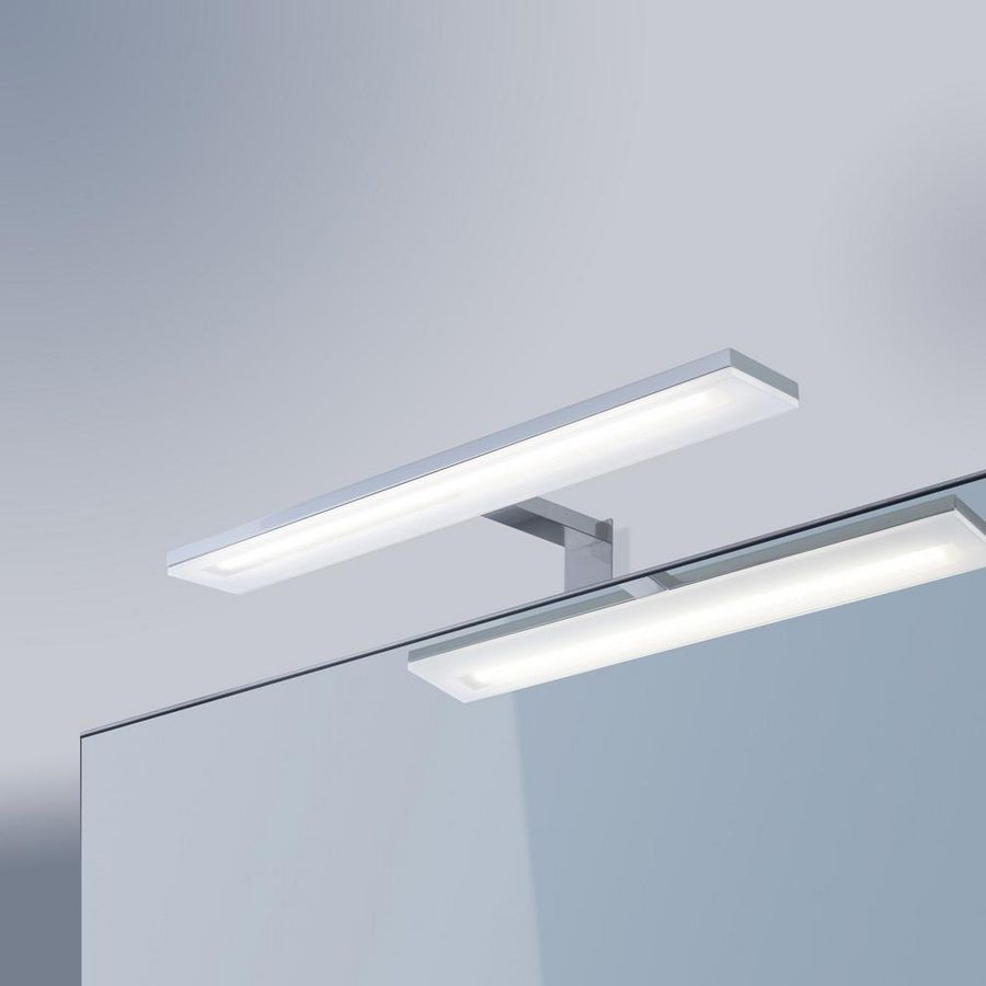 Slim LED spiegellamp 8W chroom 230V