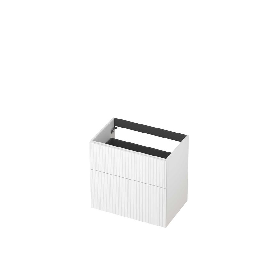 Onderkast 2L a-sym gelakt gefreesd front 70cm mat wit