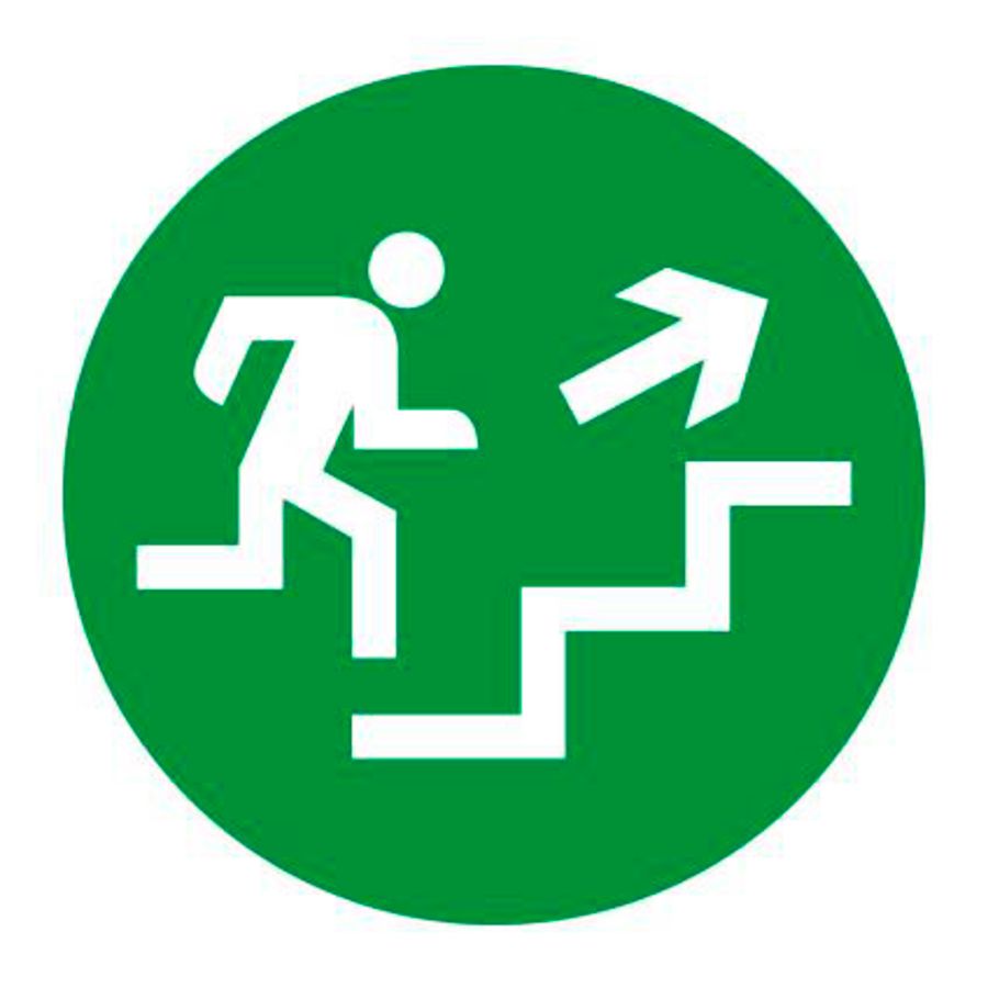 Pictogram uitg. Rechts omhoog