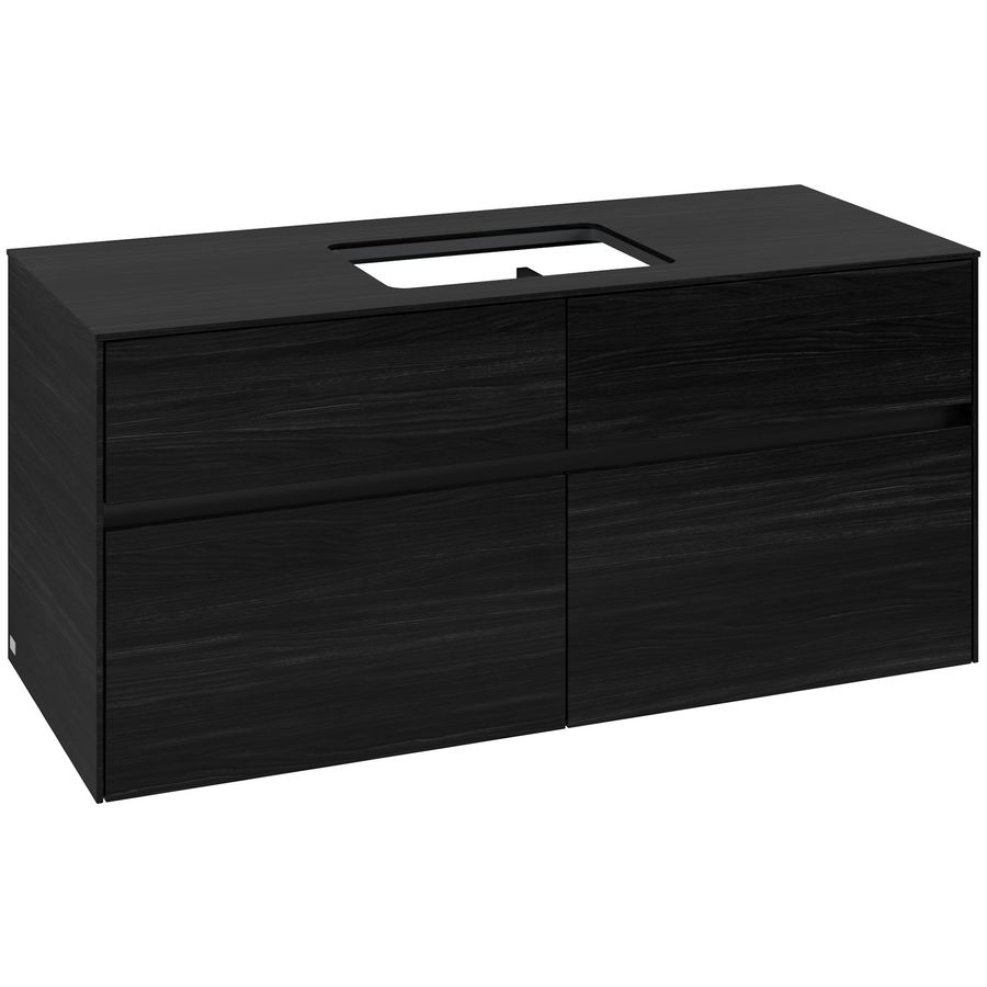 Wastafelonderkast Collaro 1200x548x500mm Black Oak C11200AB