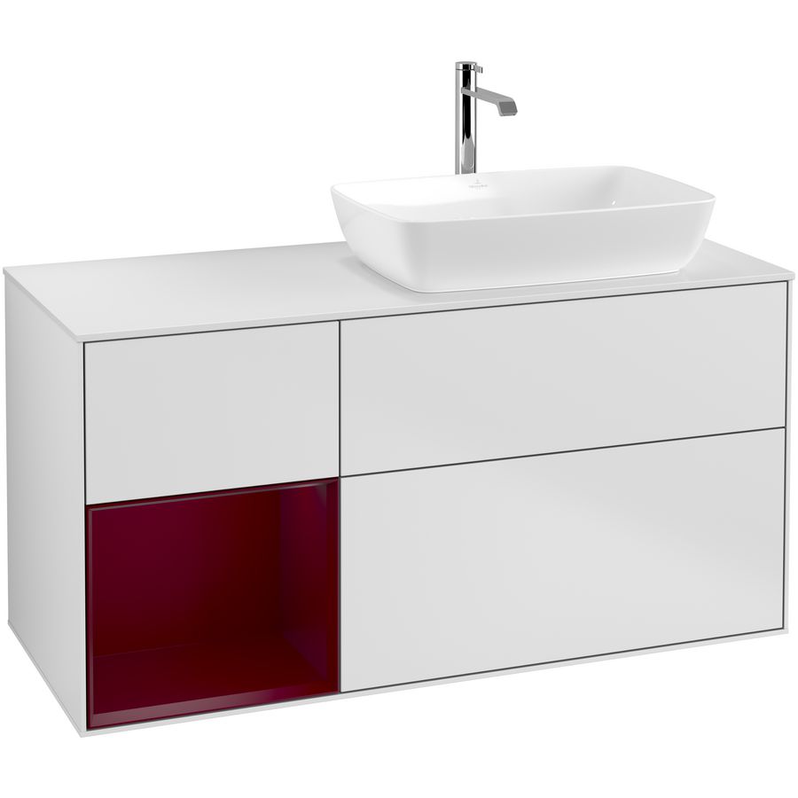 Wastafelonderkast Finion 1200x603x501mm White Matt Lacquer F801HBMT