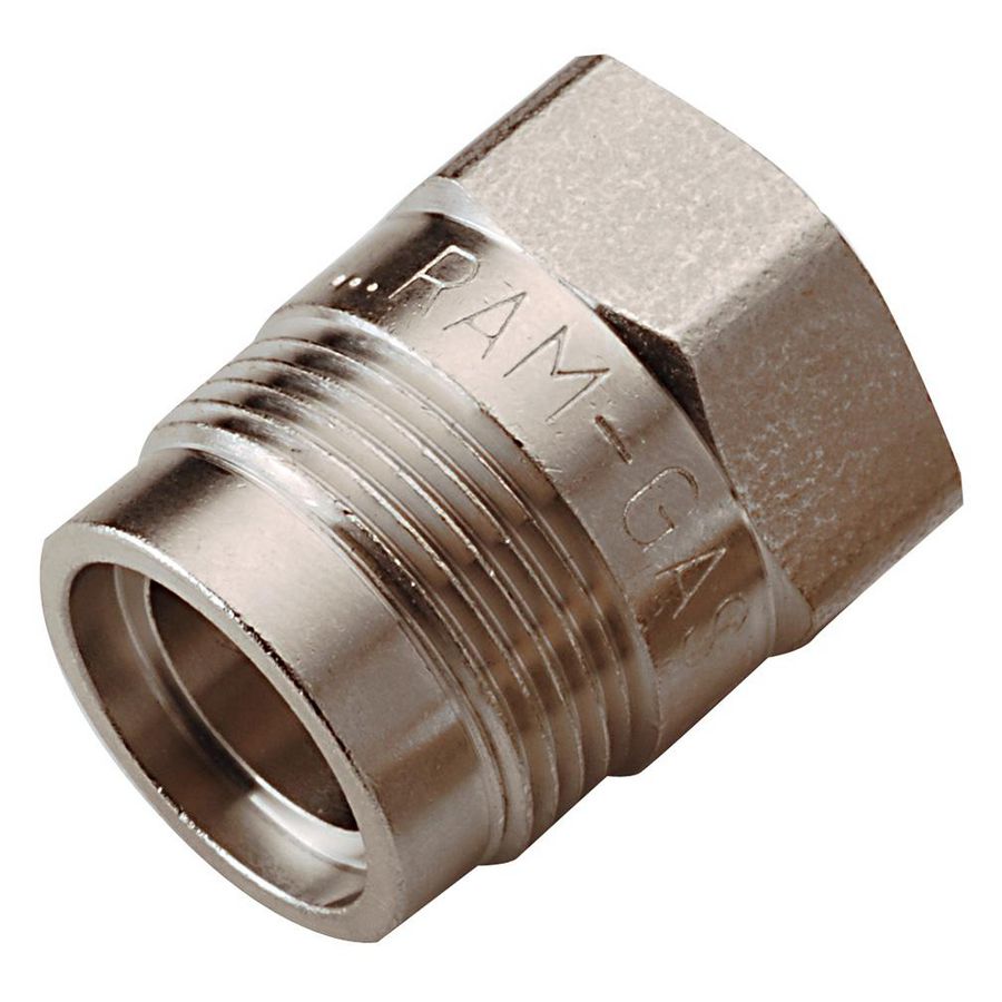 Gasaansluitstuk recht 1/2"bn.x M24 bt. messing vernikkeld