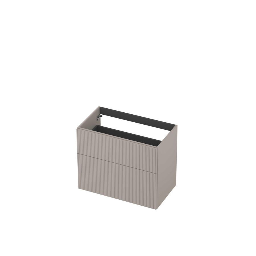 Onderkast 2L a-sym gelakt gefreesd front 80cm kasjmier grijs