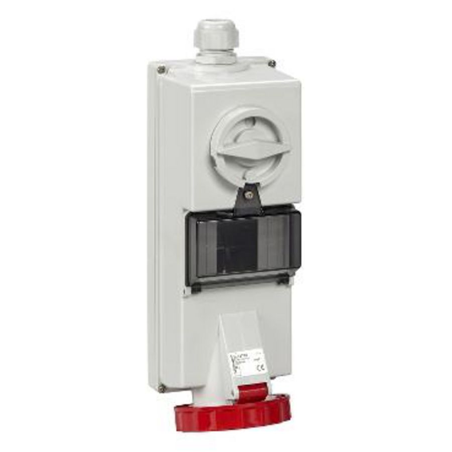 Contactdoos Vergrendelbaar 3P+A 32A 380-415VAC 6h IP65 PratiKa