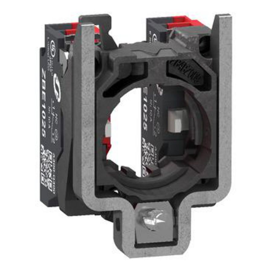 Lichaam voor controleknop Ø22mm 2NC veerklemmen