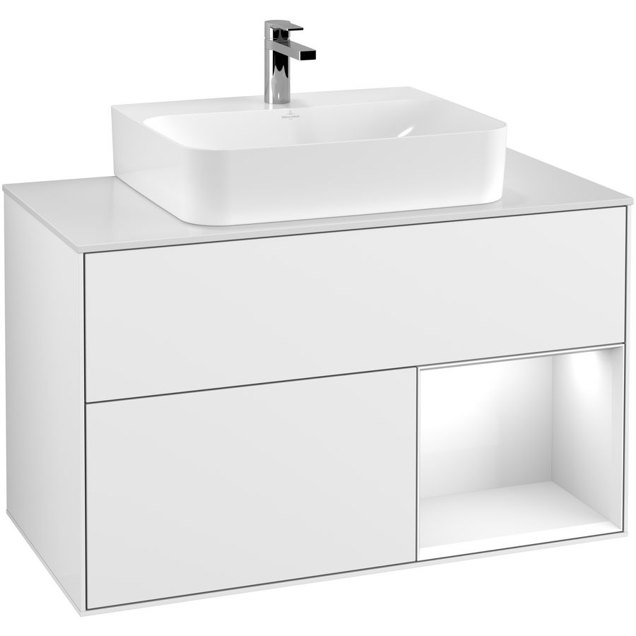 Wastafelonderkast Finion 1000x603x501mm G.White.L G121GFGF